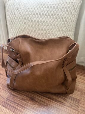 Classic Brown Shoulder Bag - Soft Leather Tote